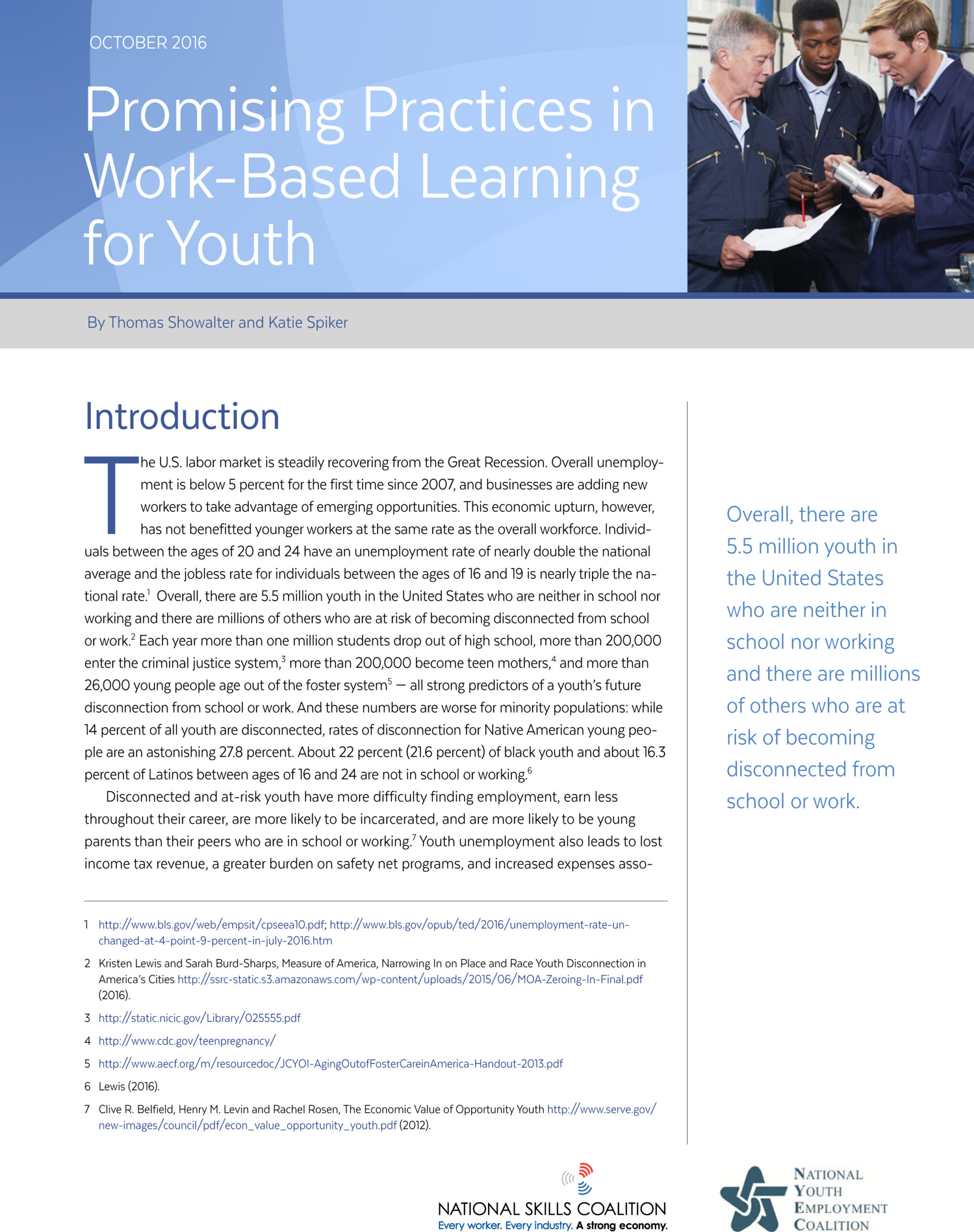 New paper highlights promising practices in work-based learning for youth