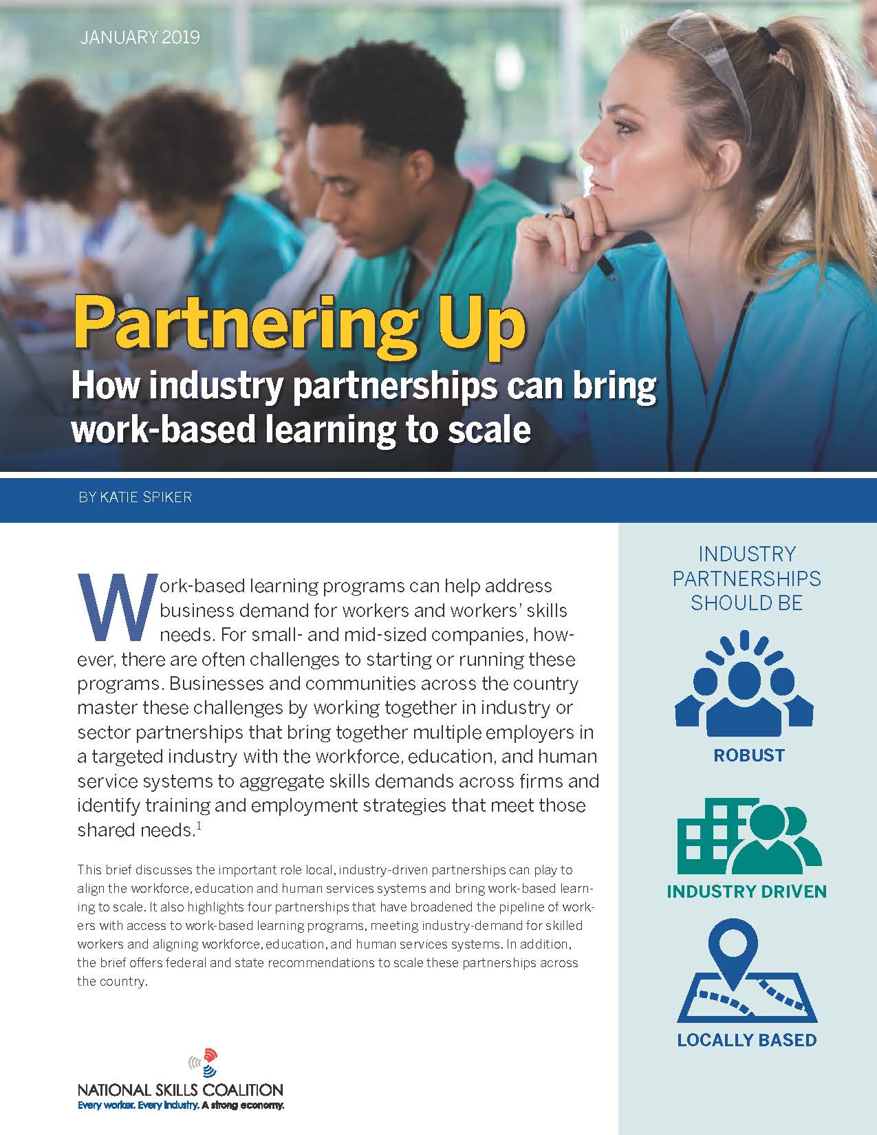 Local, industry-driven partnerships critical to expanding work-based learning in the U.S.
