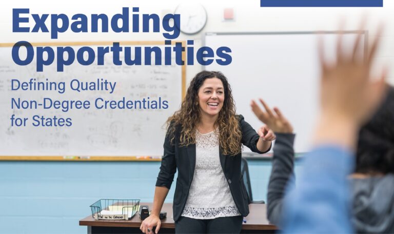 Defining quality non-degree credentials is crucial to putting students on a path to success